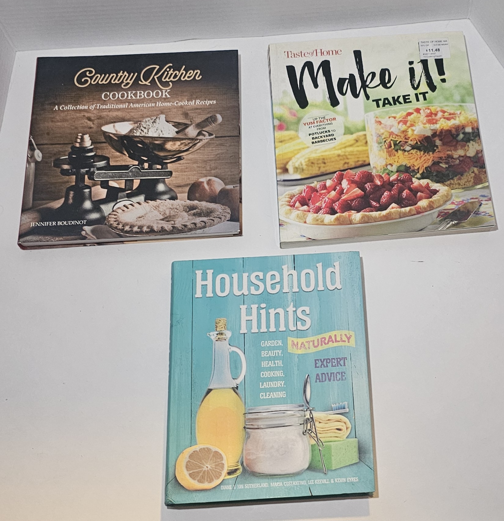 Two Cookbooks and a  Household Hints Book