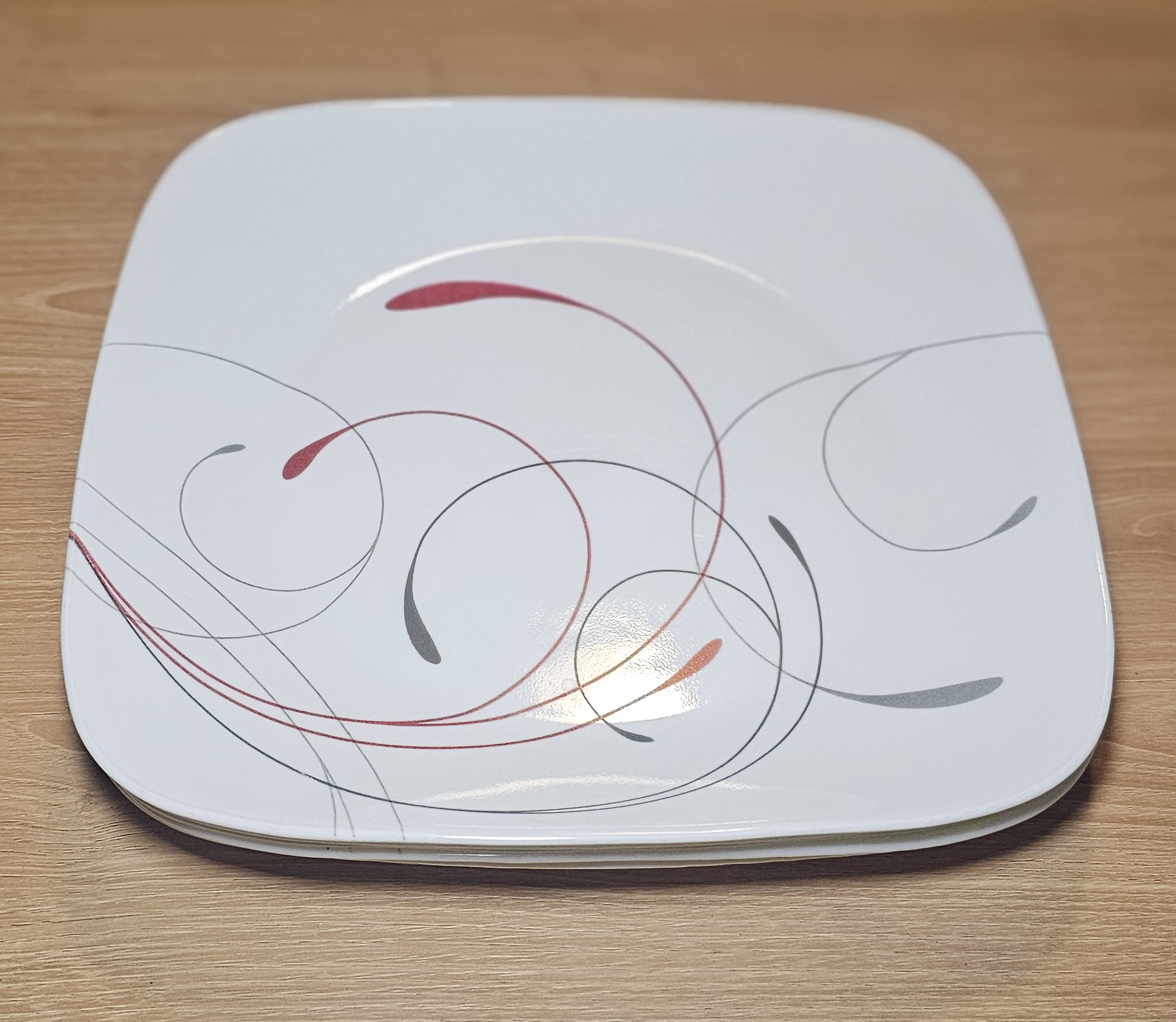 Six Corelle Splendor 9" Square Salad Plates