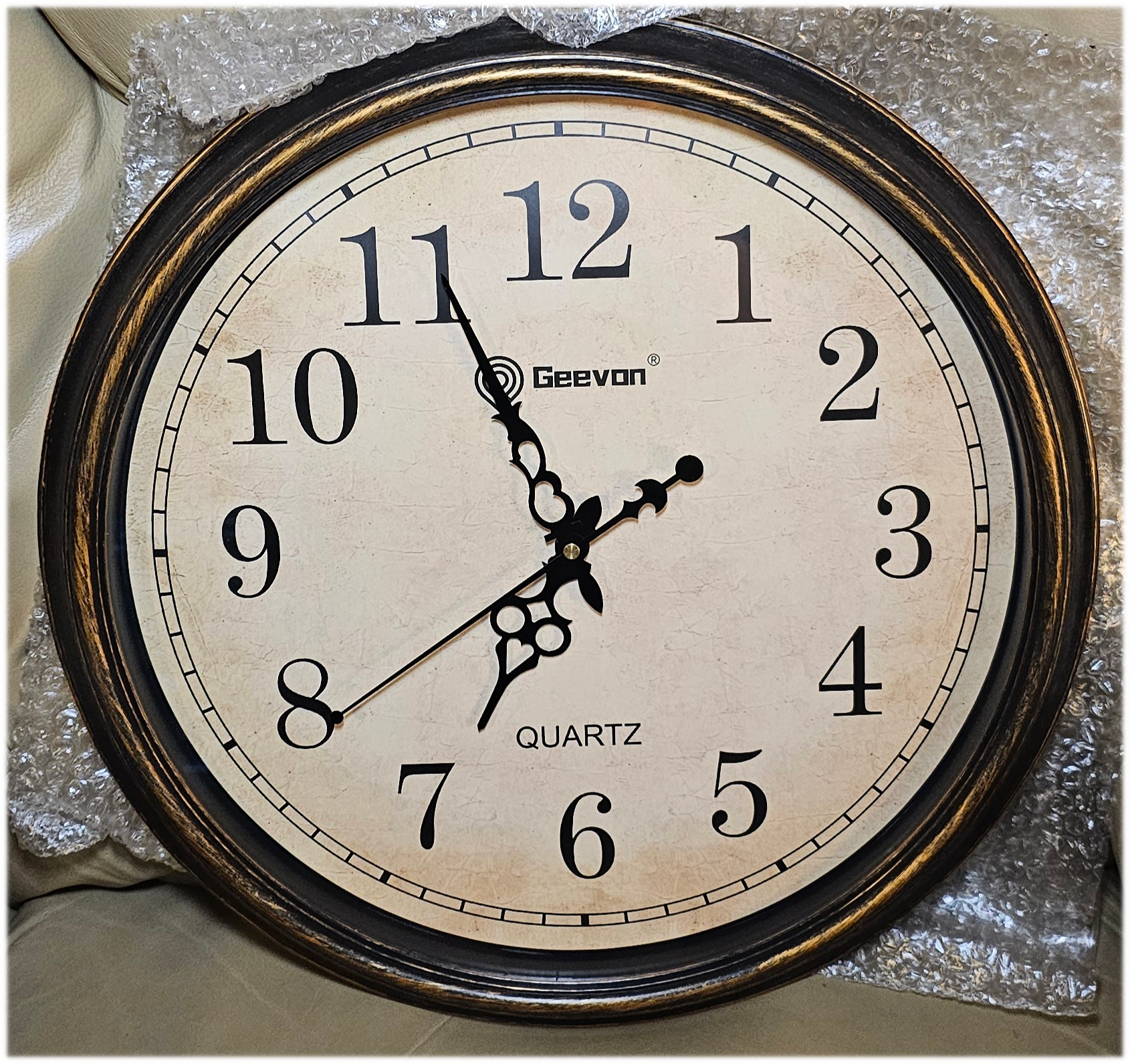 Geevon Atomic Wall Clock Vintage Style 16" Silent