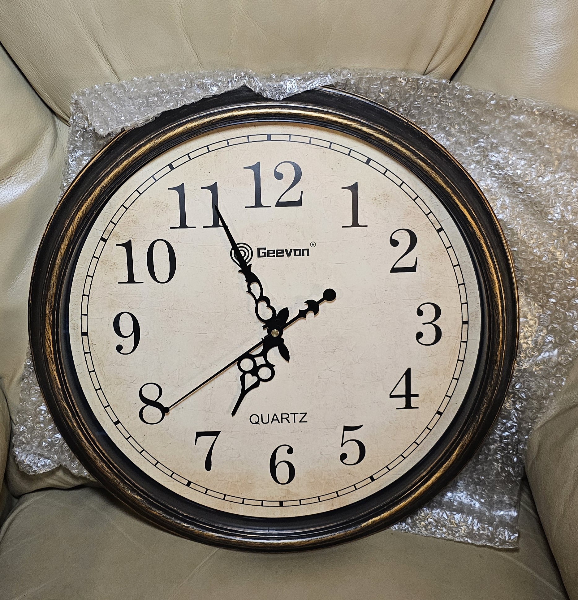 Geevon Vintage Style Atomic Wall Clock 16" Silent