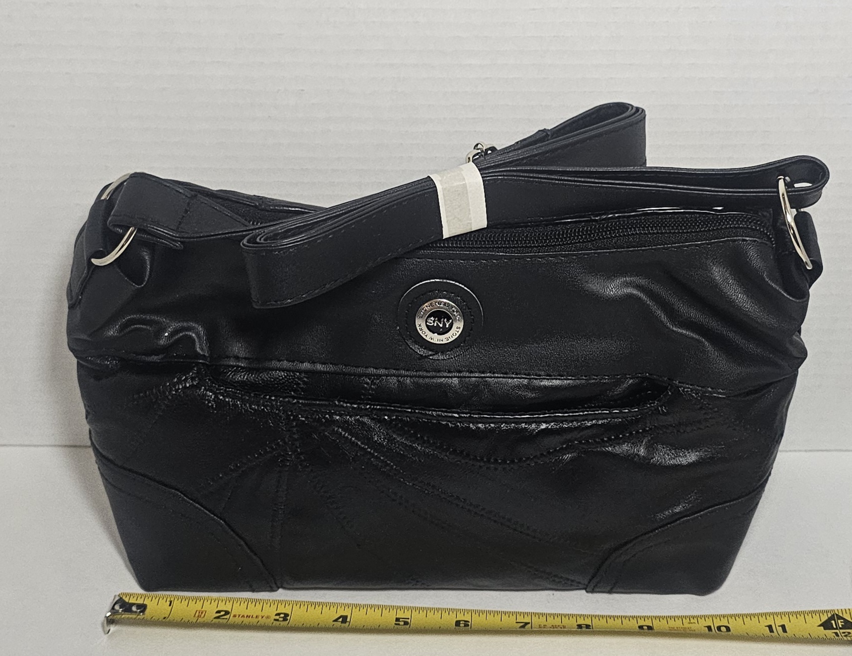 Handbag - Stone NY by Stone Mountain Crossbody Purse Black Leather