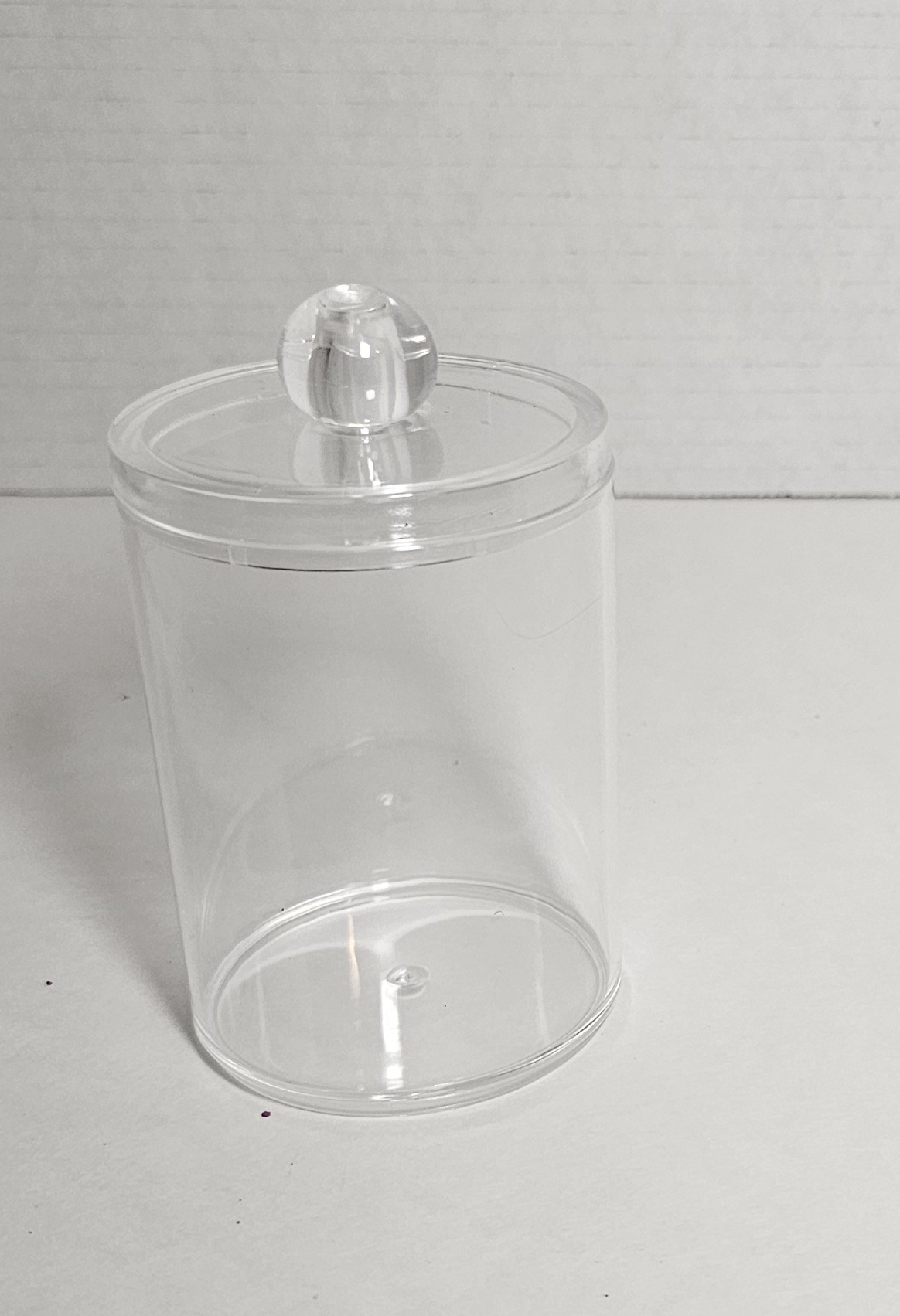 4 Pack Acrylic Qtip Holder Dispenser for Cotton Swabs, Balls, Pads, Floss Picks