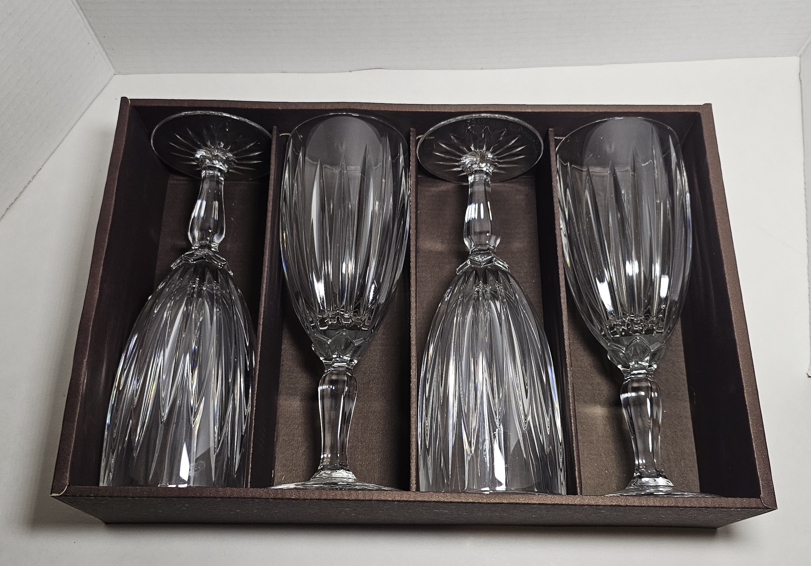 CRISTAL D'ARQUES-DURAND France CLASSIC - Set of 4 ICED TEA GLASSES GOBLETS