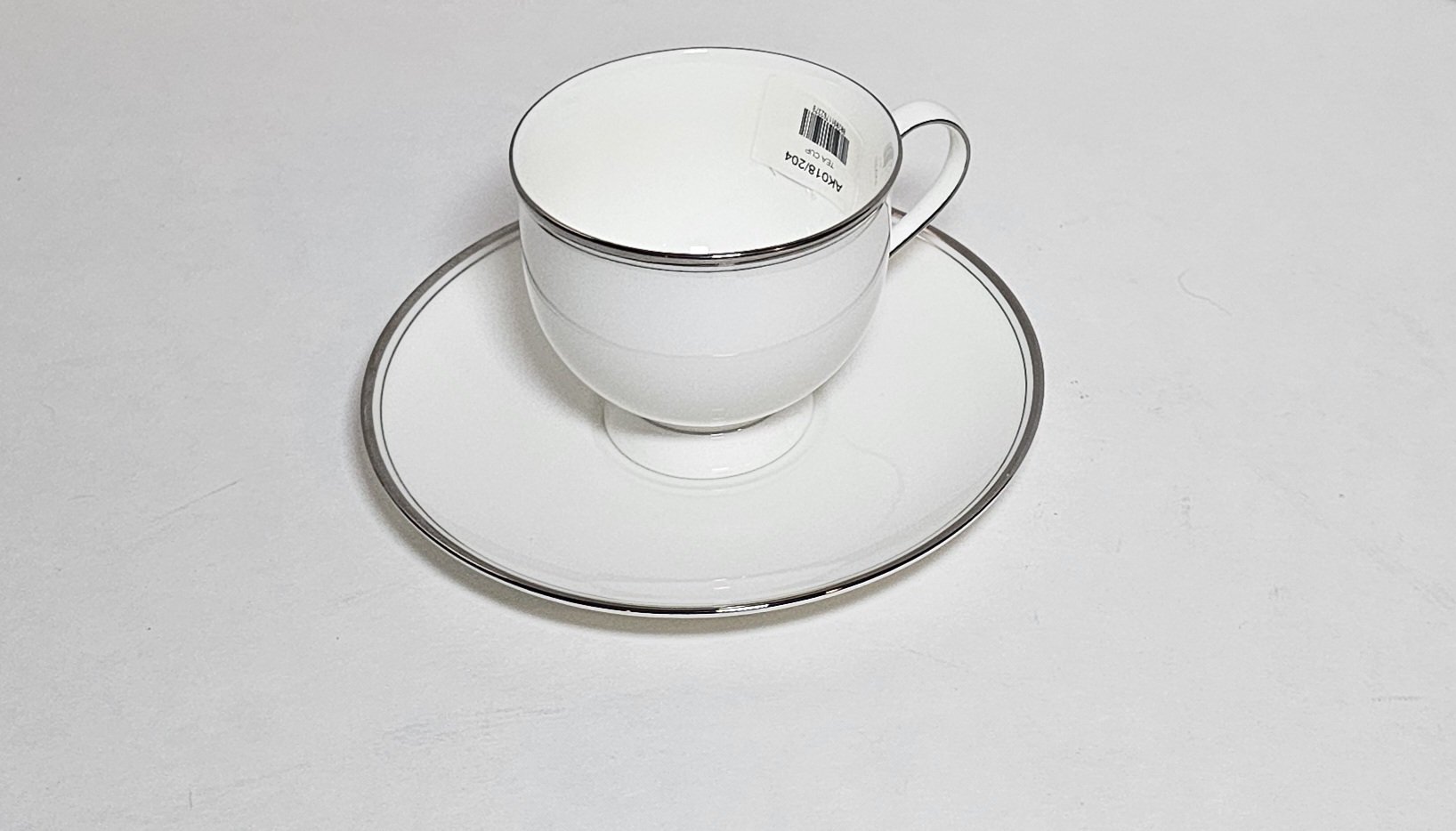 Six Mikasa Gothic Platinum Tea Coffee Cup & Saucer Sets AK018 Classic Design