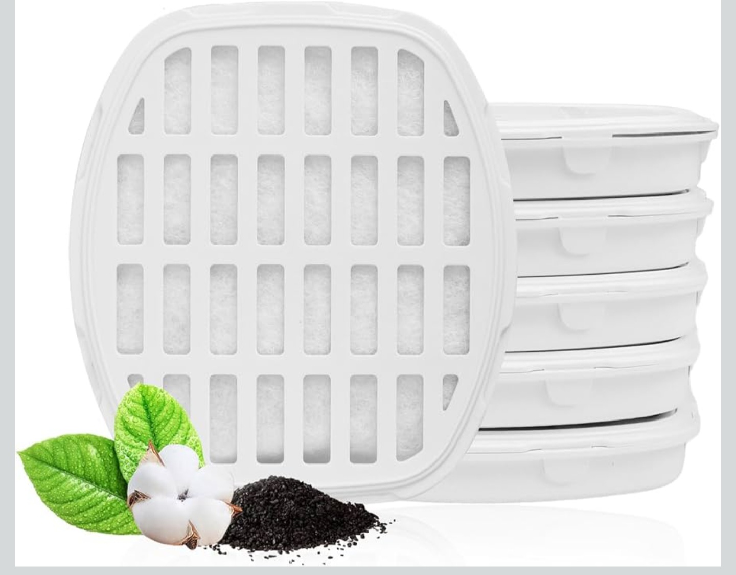 DOGNESS Pet Fountain Filter for D06 (6 Pieces - 3.2L Filters) 3.2L White