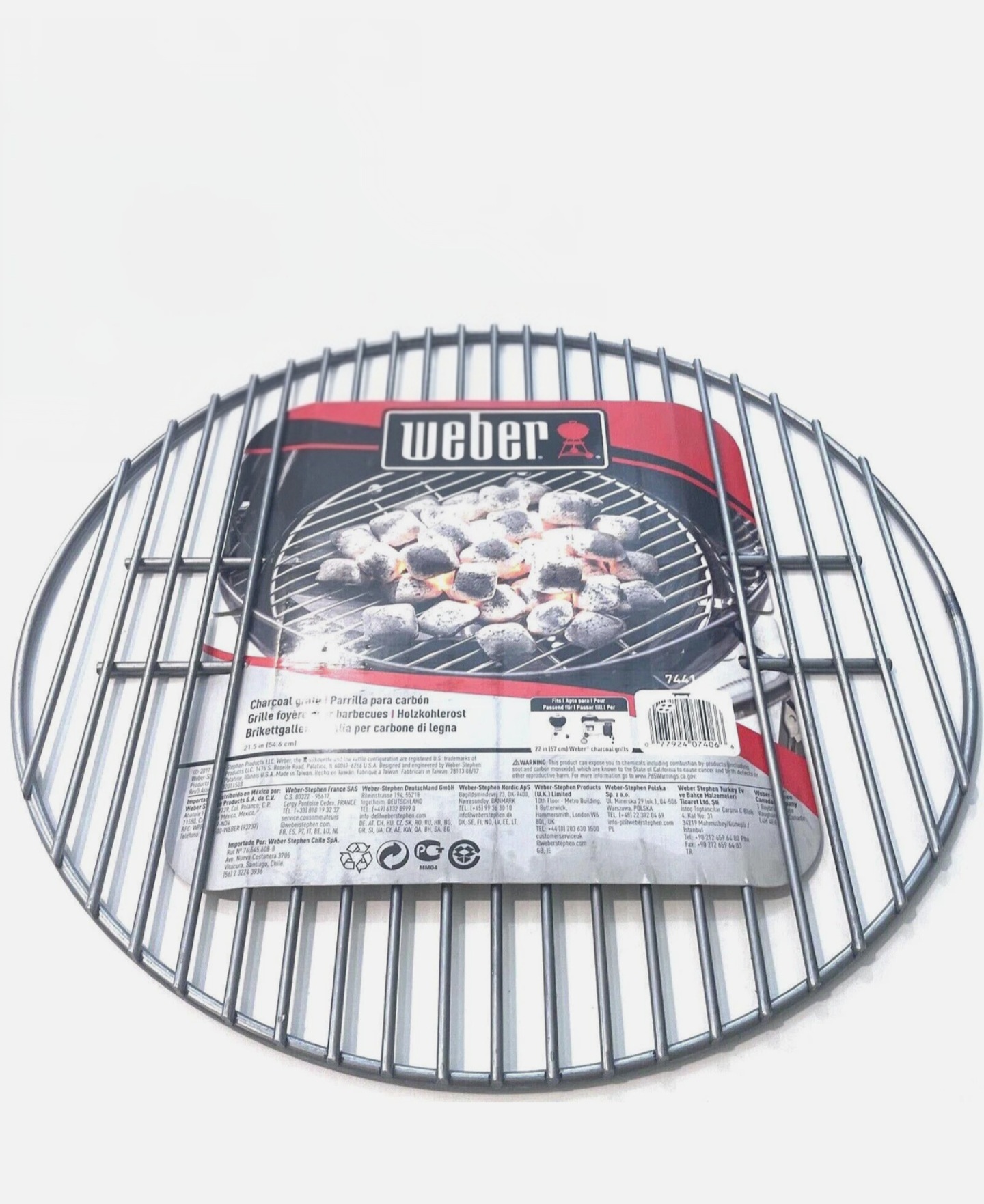 Weber 7441 Replacement Charcoal Grates 17 inches for 22" Weber Grills, NEW