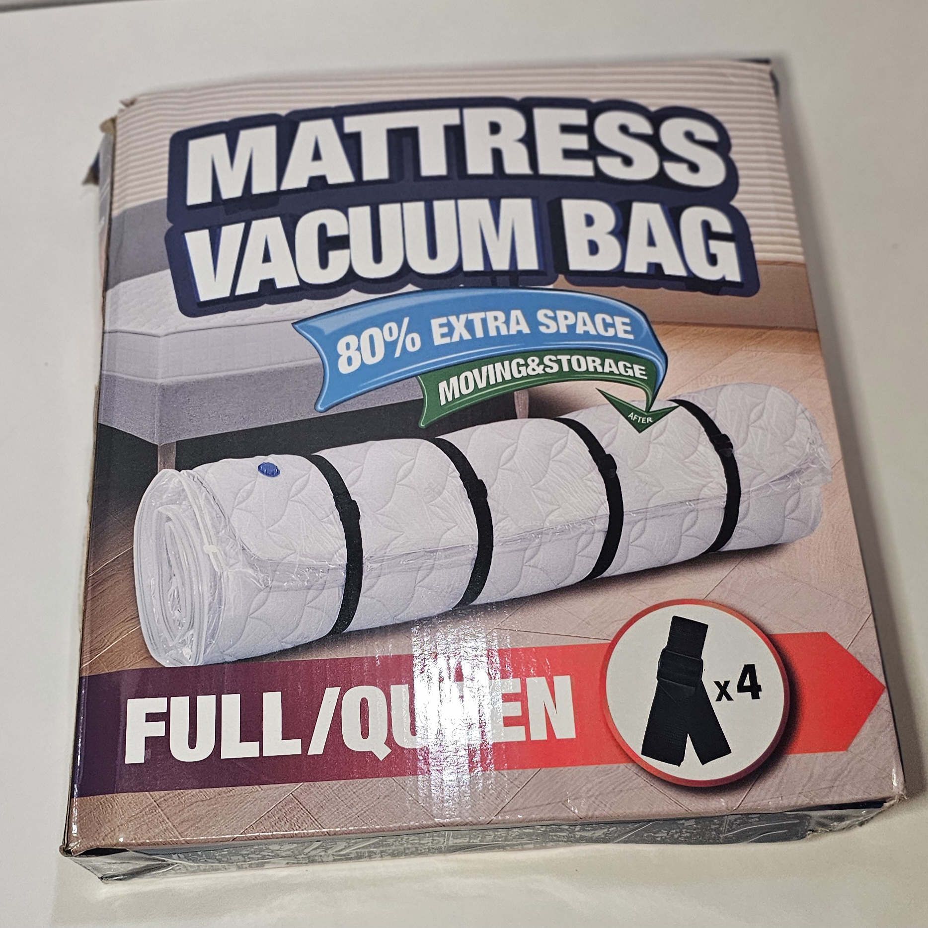 Vacuum Mattress Bag for Memory Foam and Latex - Full/ Queen, Clr