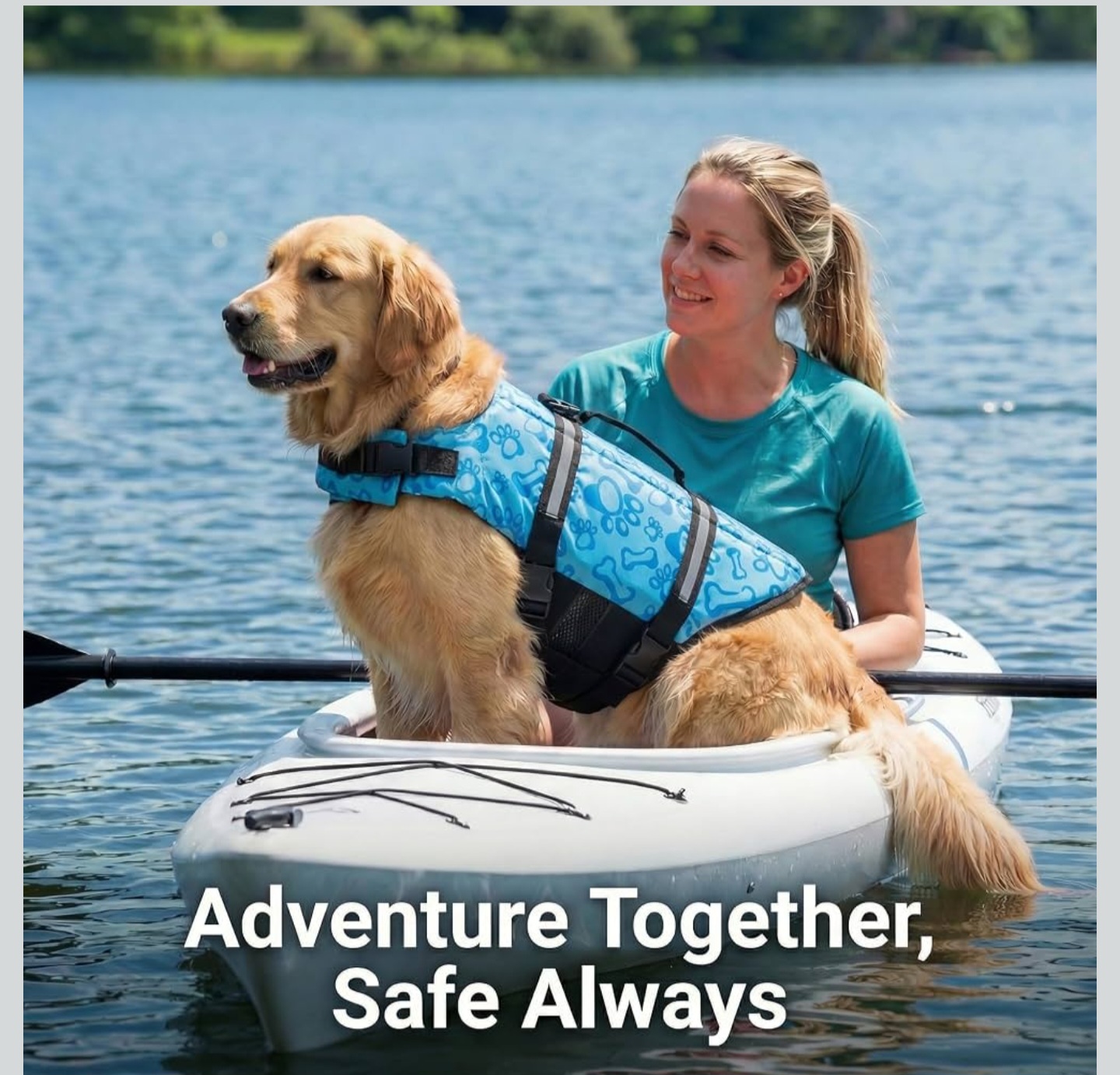 Doglay Dog Life Jacket with Rescue Handle, Dog Life Vest for Swimming Boating