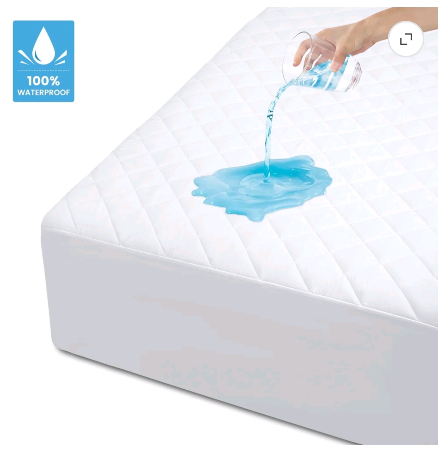 Whitead Mattress Protector Full Waterproof Mattress Cover White