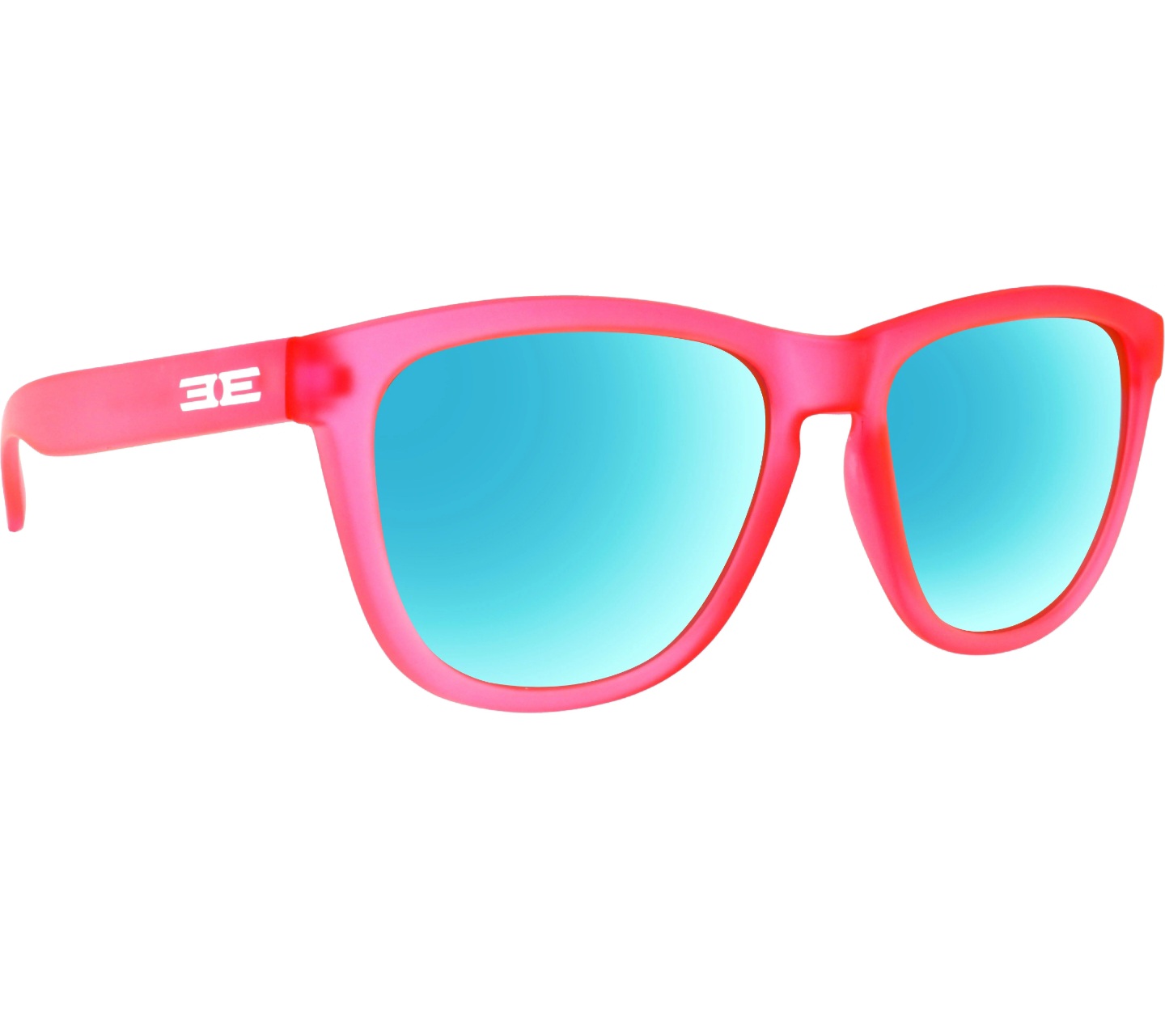 Epoch Eyewear Vibe Ecstasy Polarized Sunglasses Women Men Pair Pink Frame w/Blue Mirror Lens