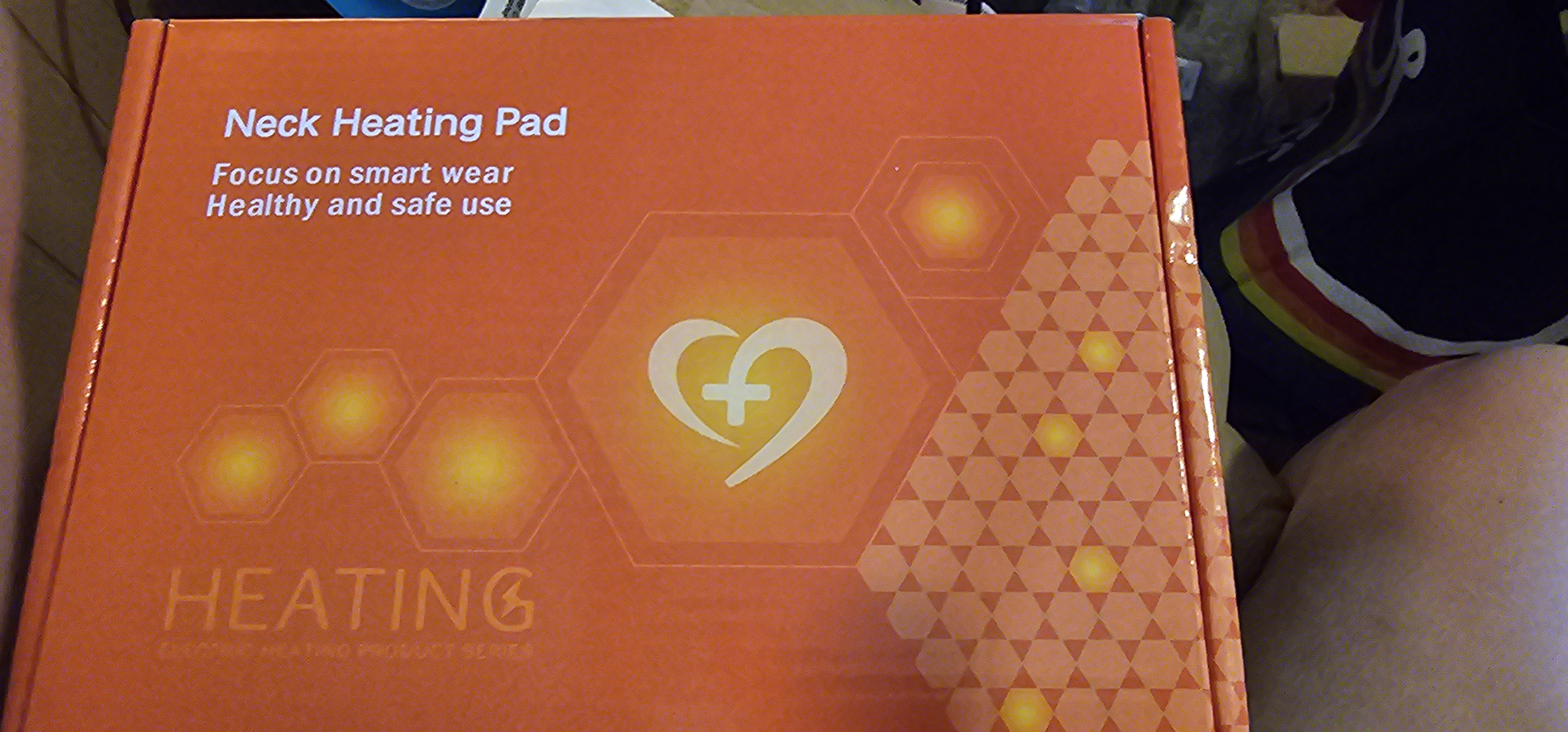 Far Infrared Heating Electric Heating Pad Orange White Unisex