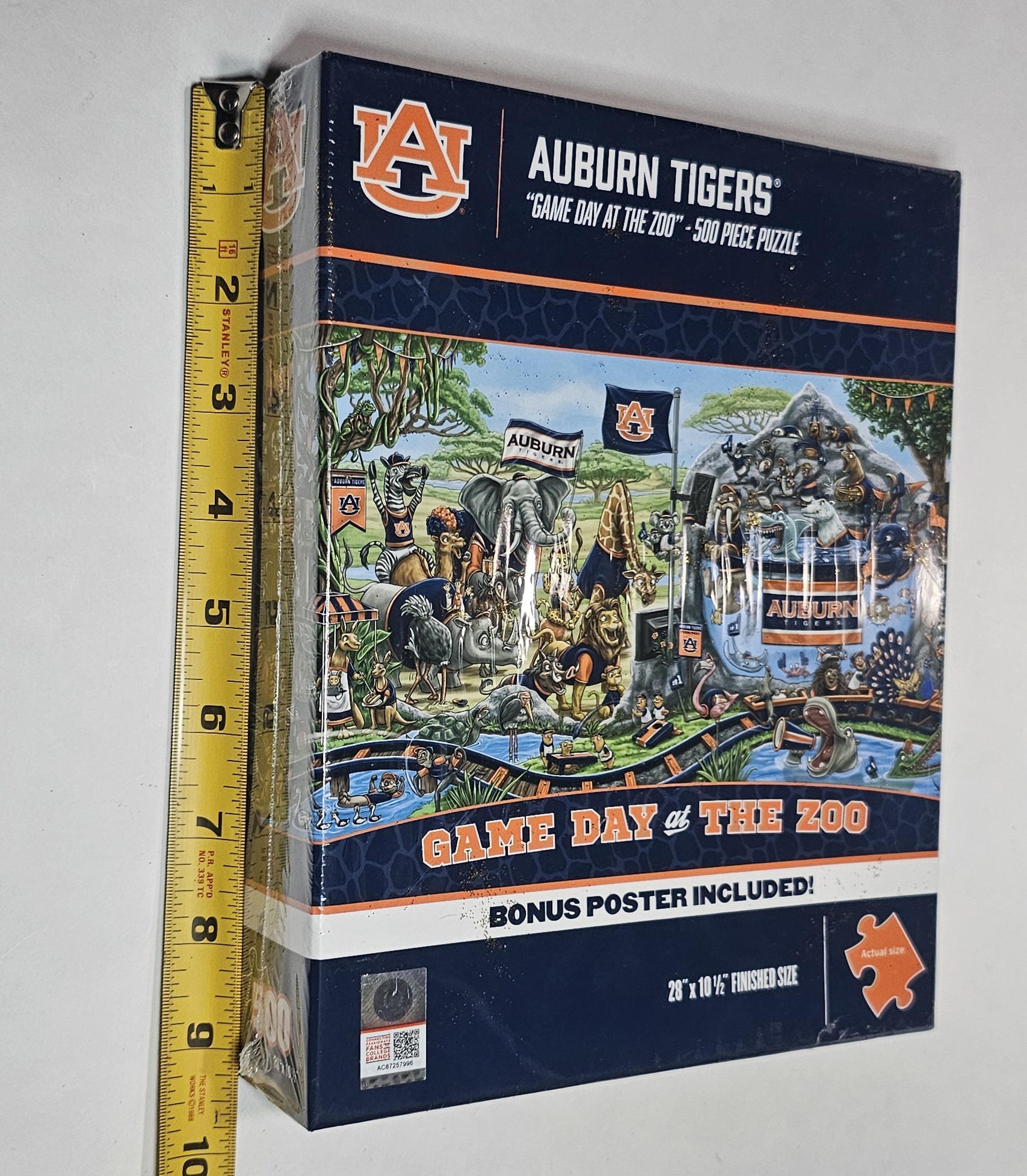 Auburn Tigers "Game Day At The Zoo"  500 Piece Puzzle Bonus Poster ~ New Sealed