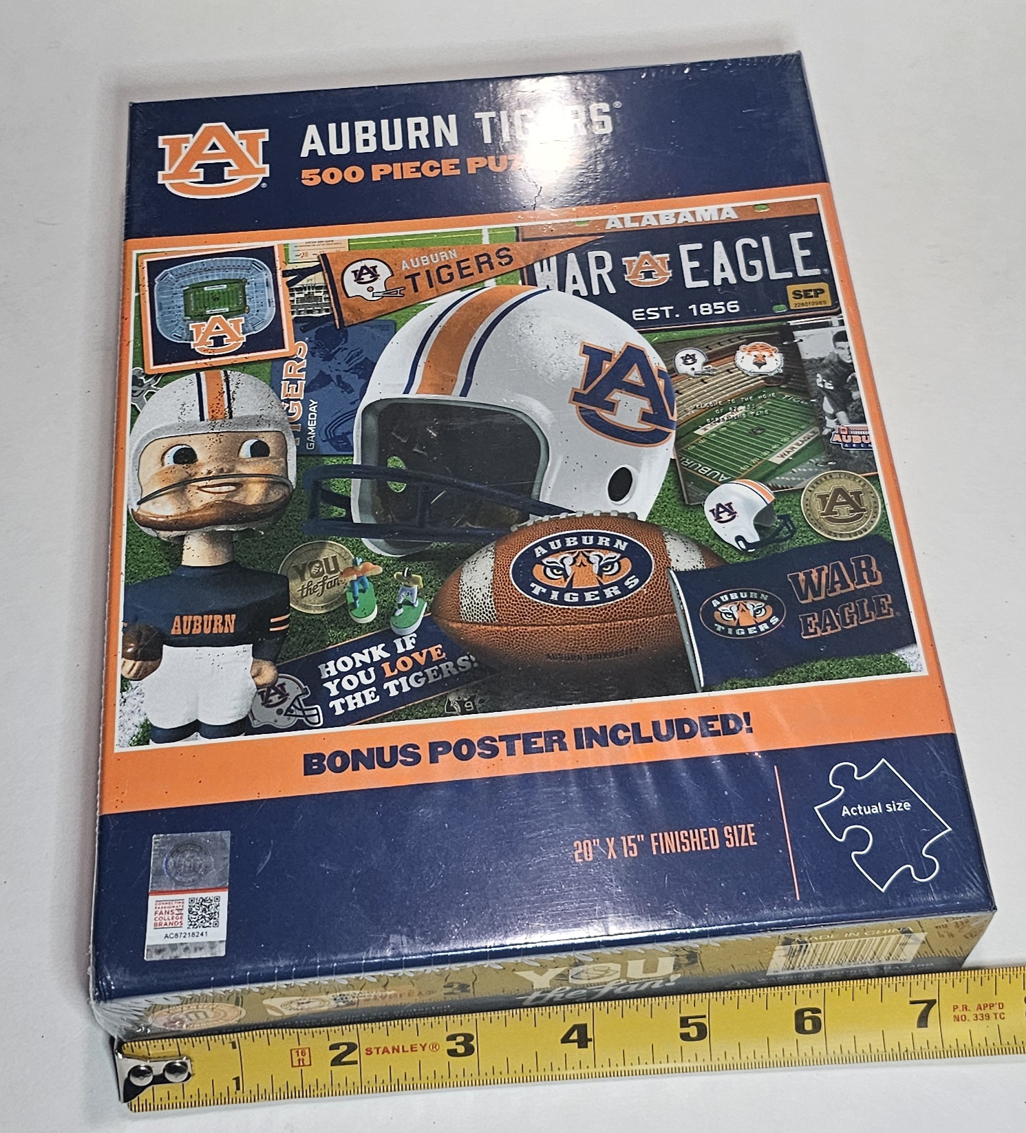 Auburn Tigers NCAA  College Football Fan Gift 500 Piece Puzzle NEW SEALED