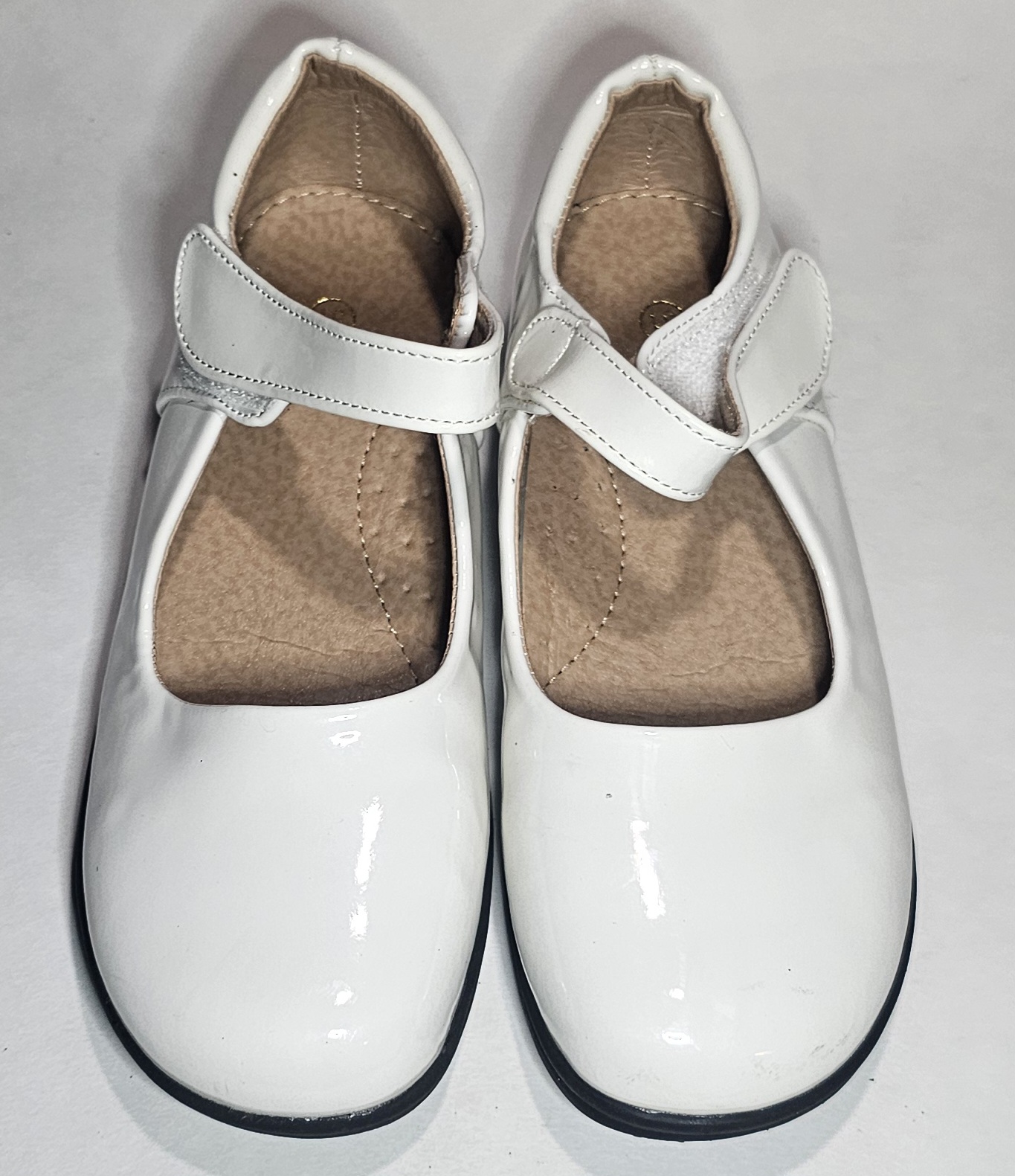 DADAWEN Girls White School Uniform Dress Shoes Mary Jane Flats for Toddler