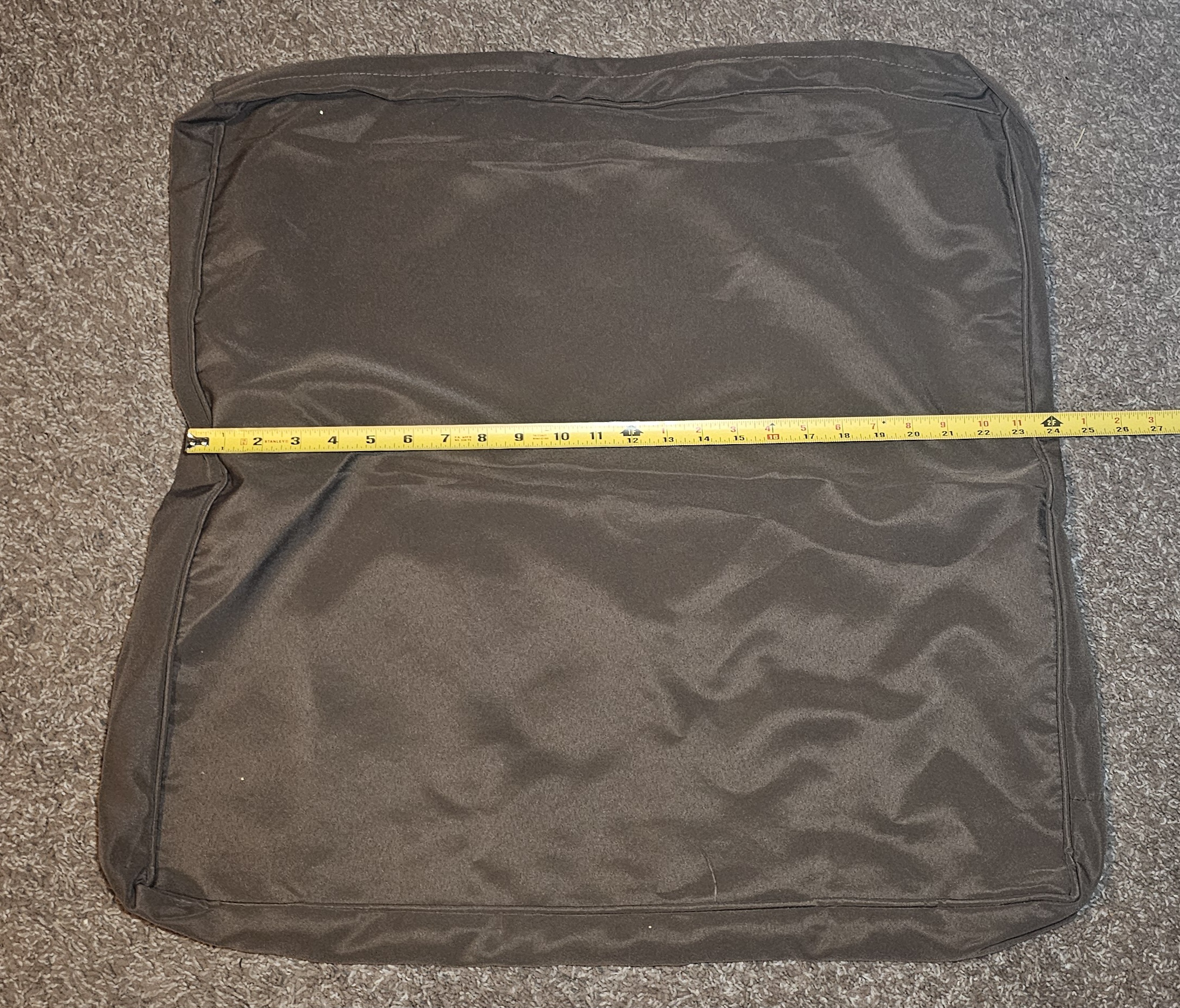 Outdoor Chair Cushion Slipcover – 24"W×24"D×3"H | Brown | Hidden Zipper