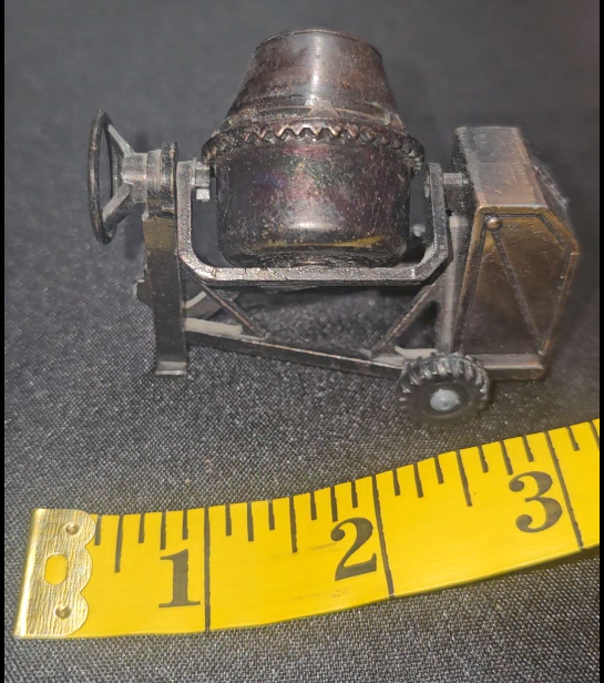 Vintage R.E.E. Spain Metal Cement Mixer Mechanical Pencil Sharpener Miniature