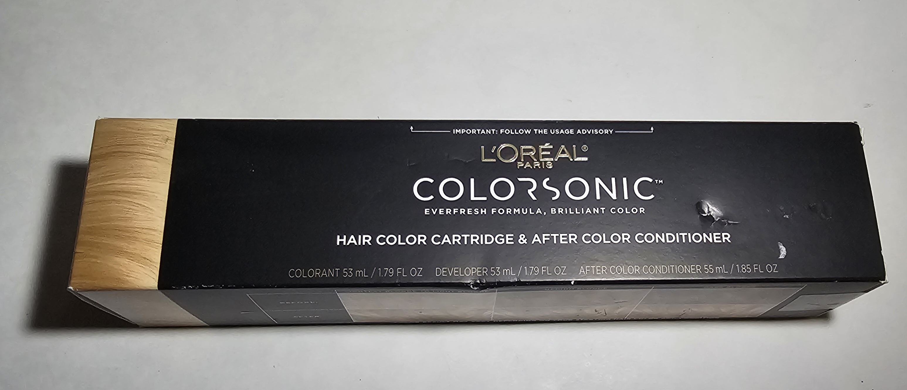 L'Oreal Paris Colorsonic Cartridge Permanent Hair Color #9 Light Blonde Natural