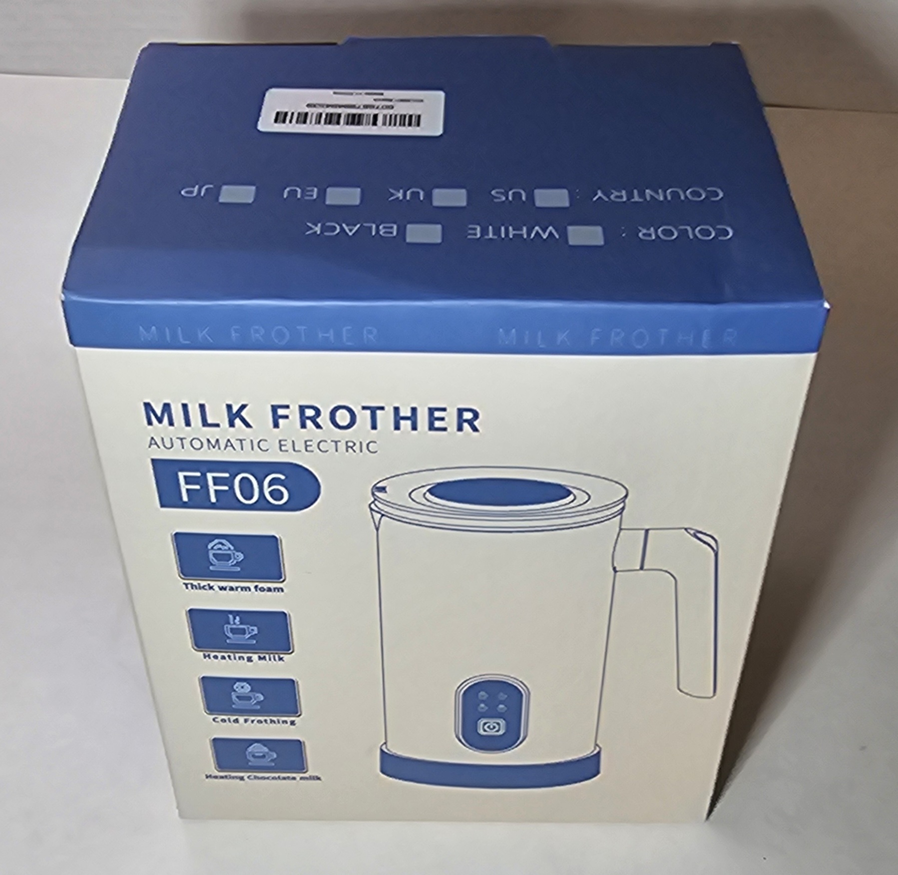 Automatic Electric Milk Frother FF06 Black New