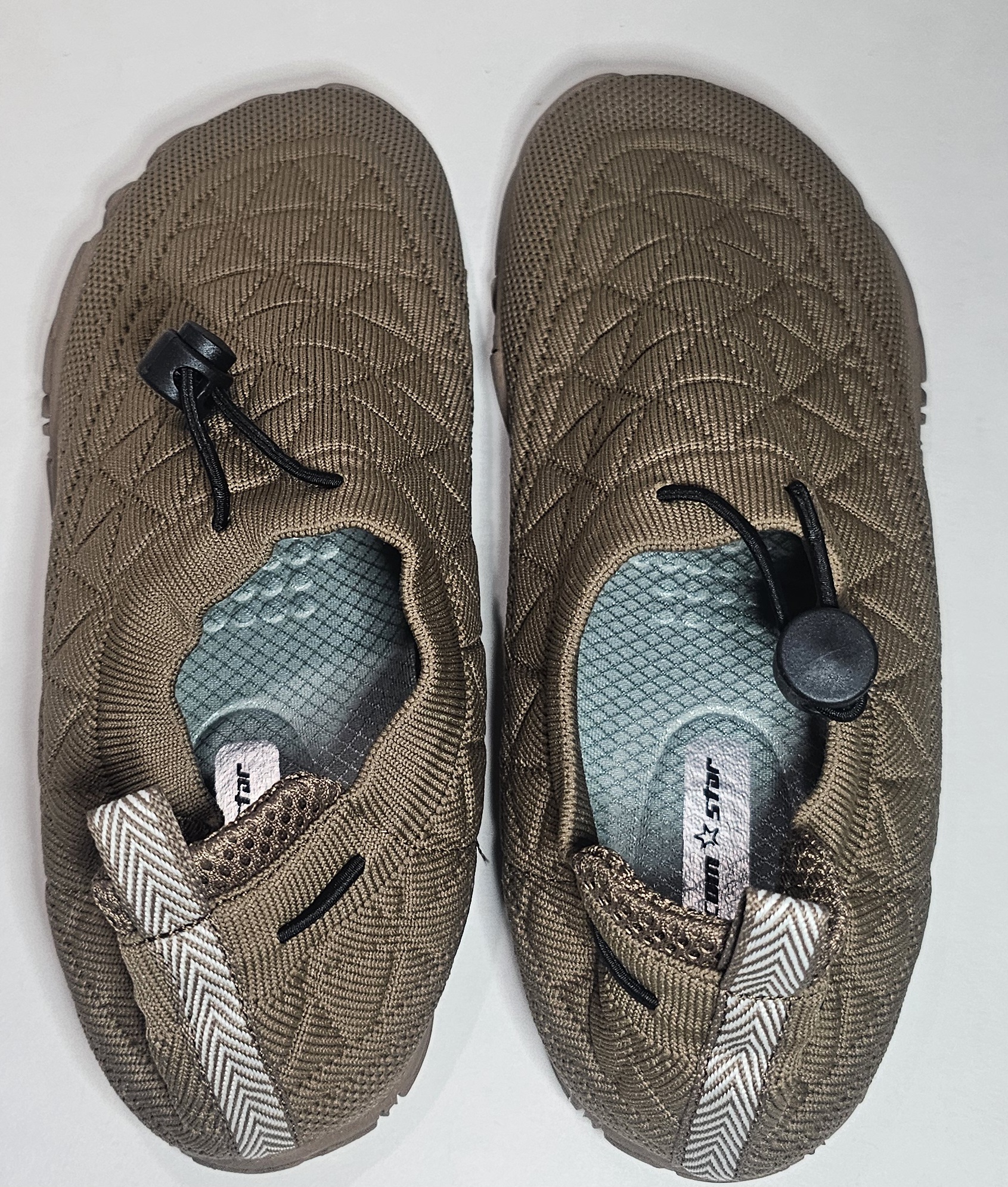 Women 6W/ Mens 4M Com Star Women's Barefoot Shoe Khaki Polyester 6W/4M