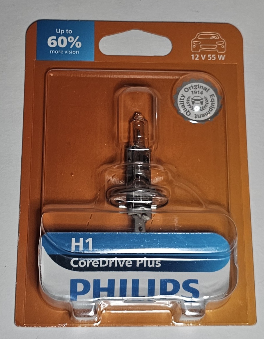 H1 CoreDrive Plus Philips Headlight Bulb Auto Car