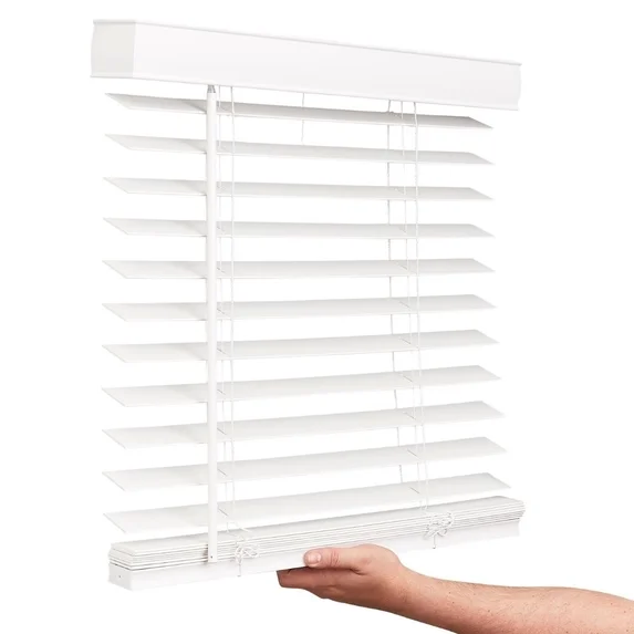 Lotus & Windoware Lotus Windoware Cordless 2 Inch Faux Wood Blind Window Blinds 17"x48"