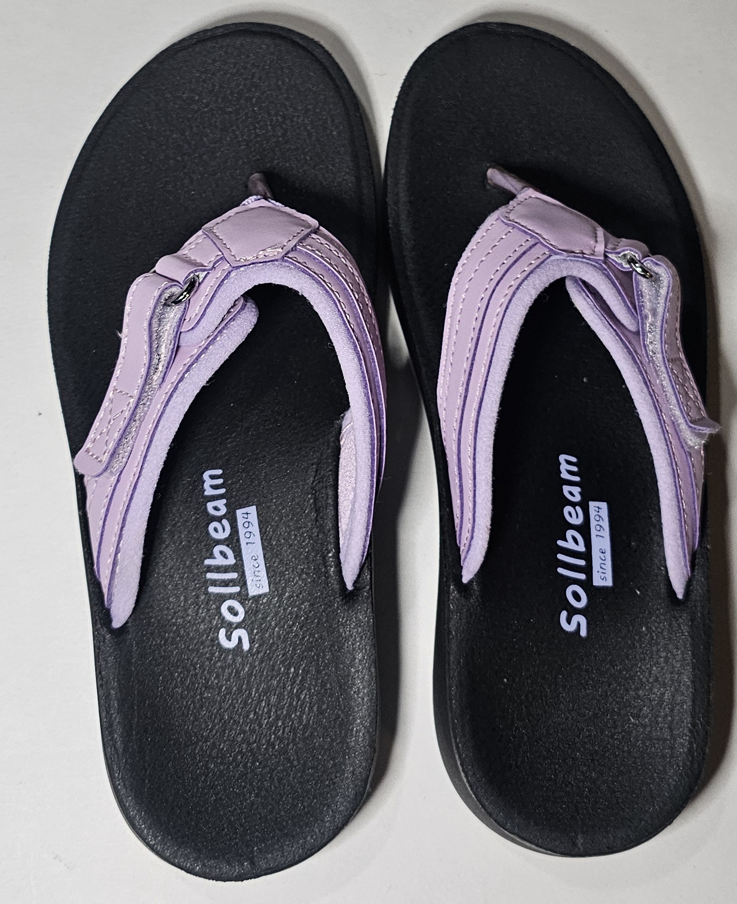 Size 8 Sollbeam Women's Sandal Purple Synthetic Flip Flops