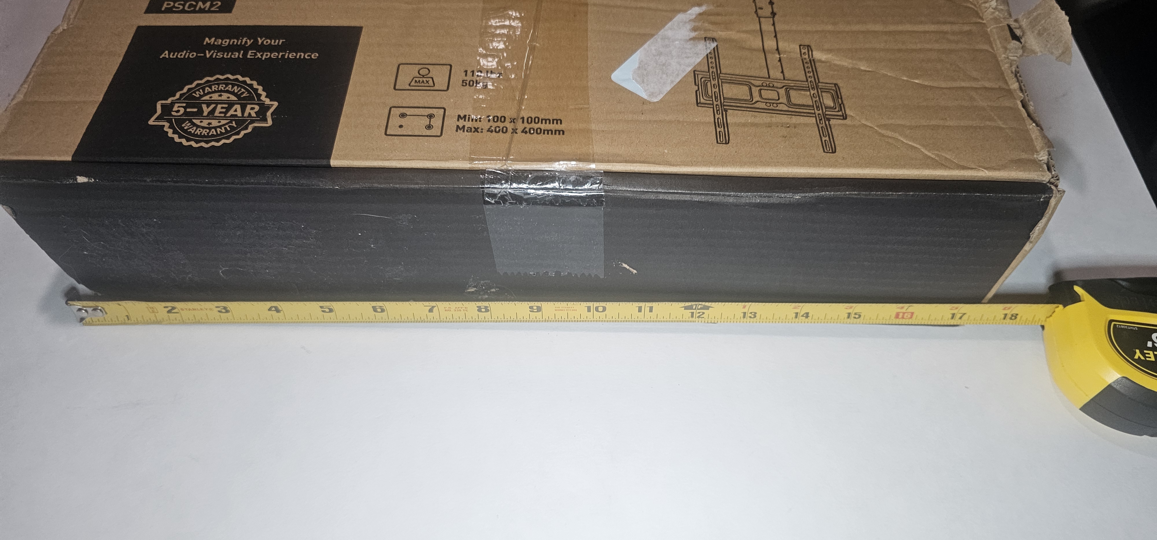 Perlesmith PSCM2 Ceiling TV Mount Adjustable Hanging Bracket 110 Lb New Open Box
