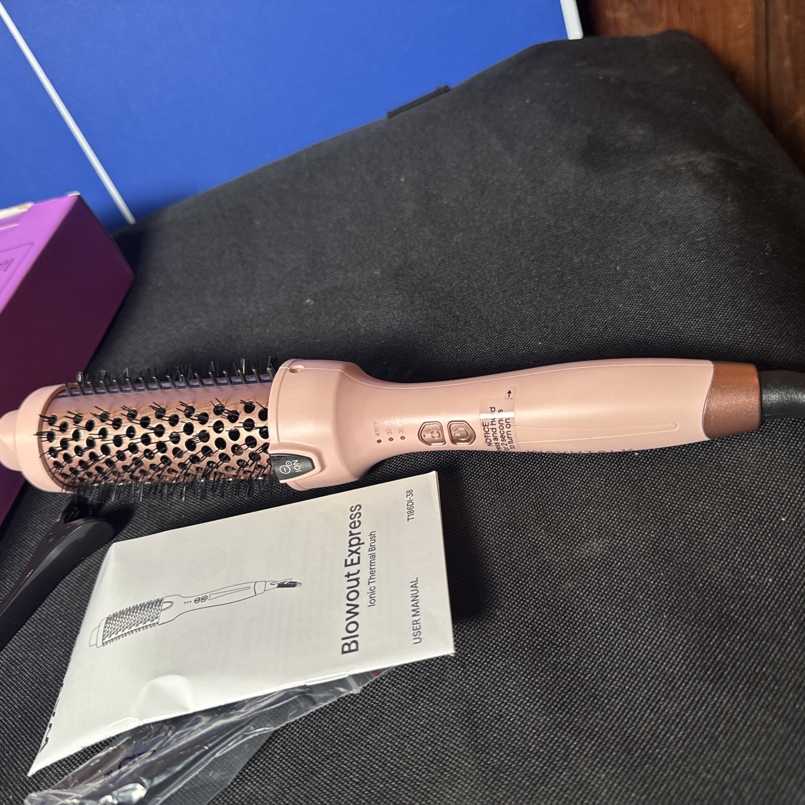 Wavytalk Unisex Hot Air Brush Blowout Express Black, Rose Gold Metal, Plastic