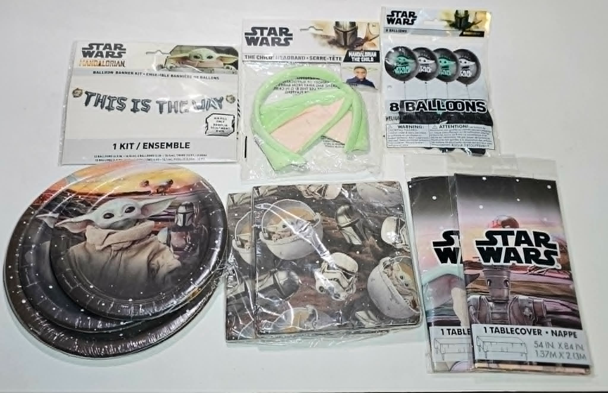 Star Wars Mandalorian Star Wars Mandalorian & Grogu Party Supply Bundle