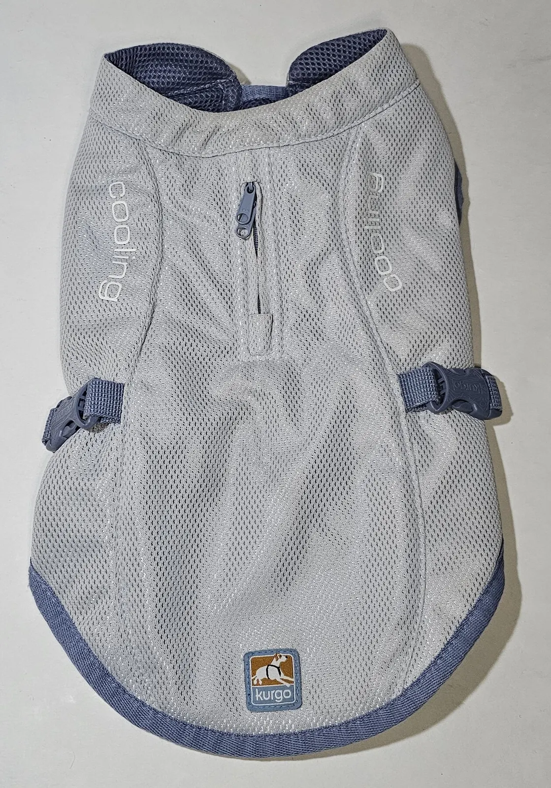 Kurgo Core Cooling Vest Mesh Evaporative Cooling Dog Size Medium Blue Gray