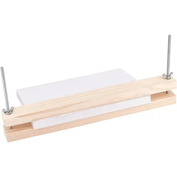 Wooden Bookbinding Press Large Press Bookbinder Flat Paper Press Machine Wood Form Factor Padding Press for Home DIY Bookbinding Cards Product Images and Videos