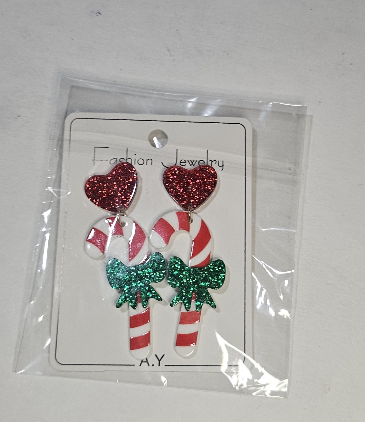 Christmas Dangle Earrings Lovely Christmas Tree Gingerbread Man Snowflake Earrings Colorful Xmas Candy Cane Earrings Festival Jewelry Gift