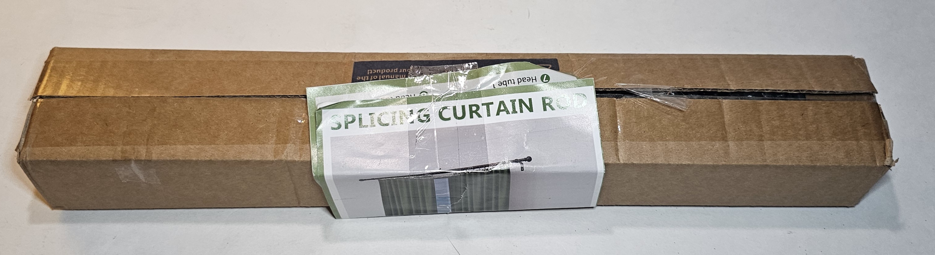 37-52" Black Splicing Curtain Rod Adjustable Metal Drapery Rod