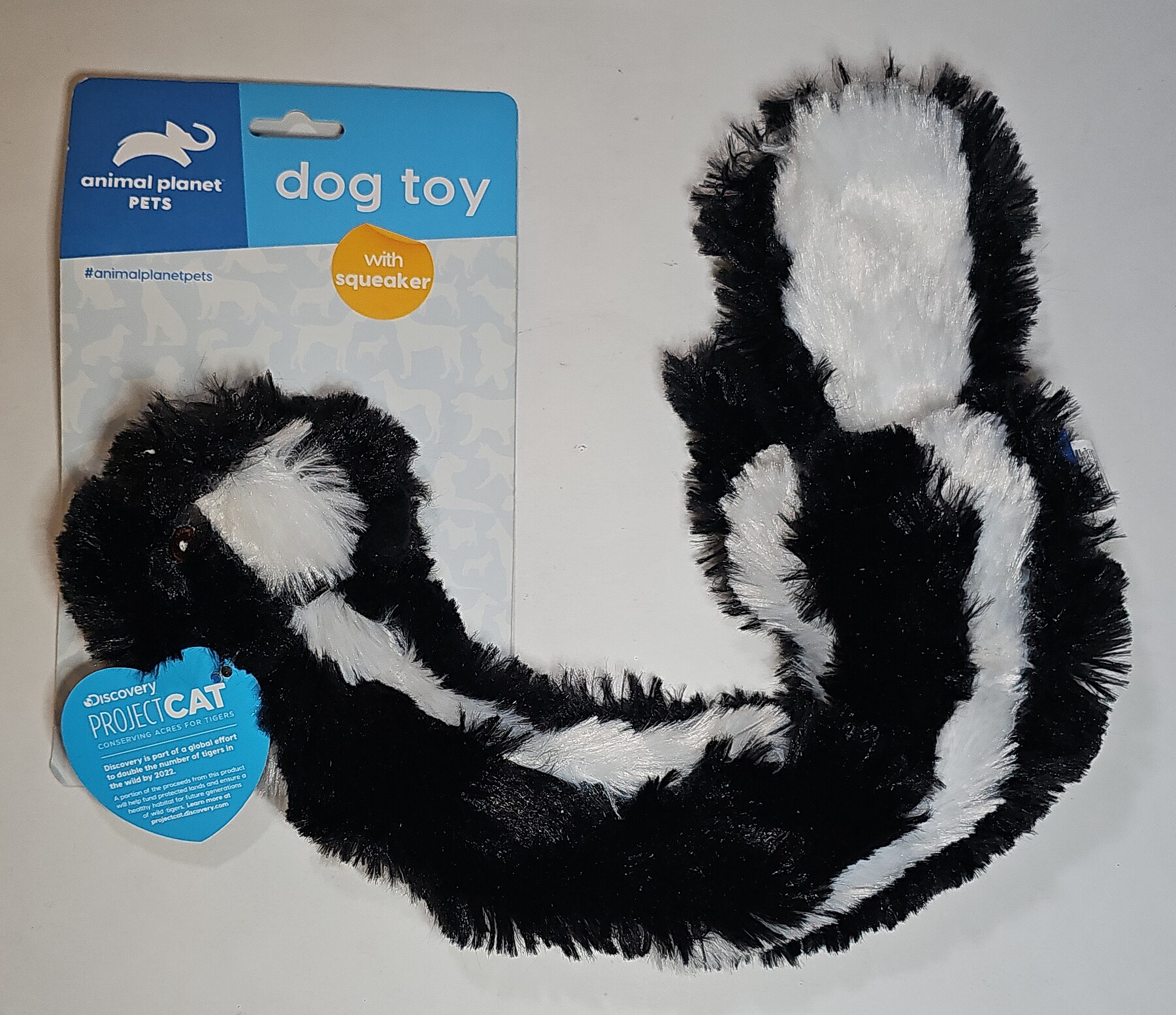 Animal Planet Interactive Pet Dog Toy With Squeakers - Skunk