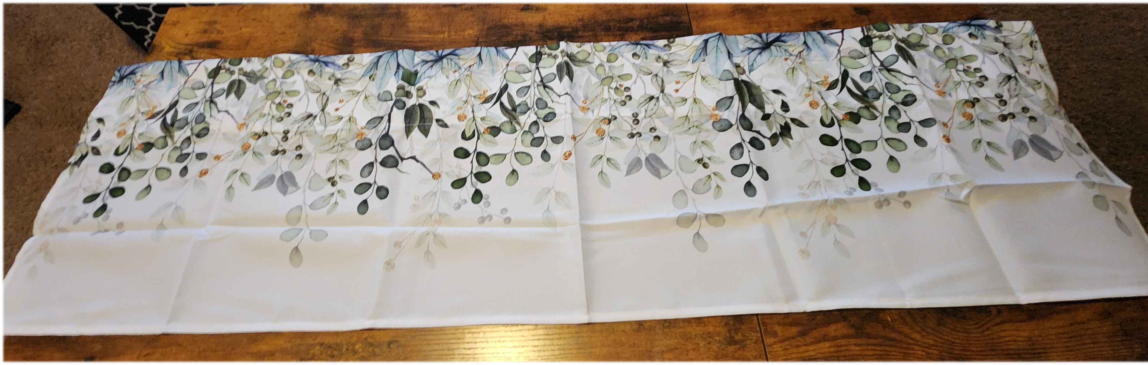 Spring Valance 42x12 New White Green Blue