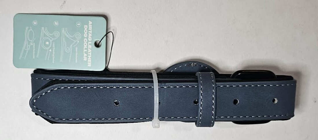 Airtag Dog Collar - Leather Dog Collar With Air Tag Holder Adjustable Anti-Lost