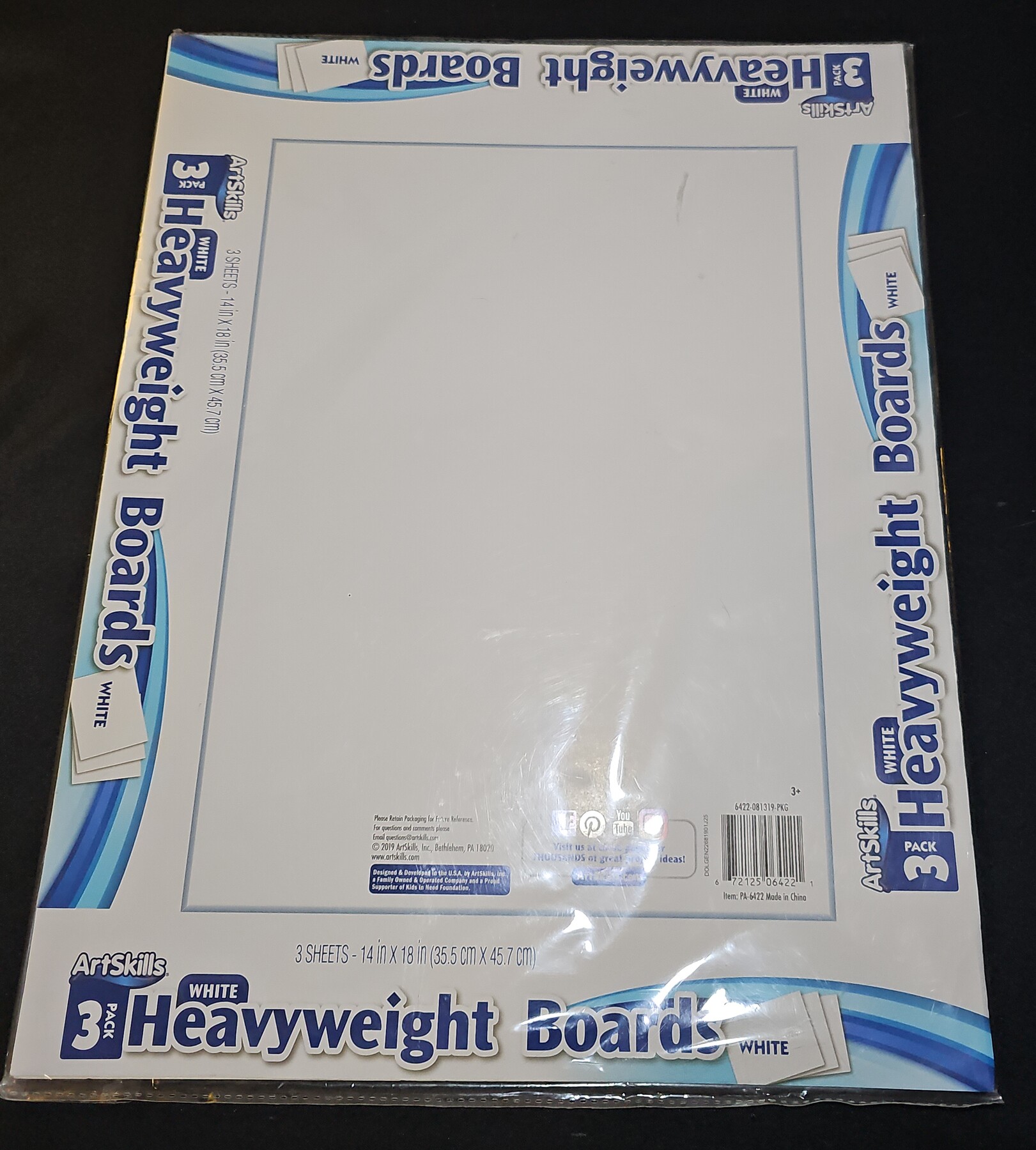 Artskills 14" X 18" Poster Board - School & Craft Supplies - White - 3 Count Pk