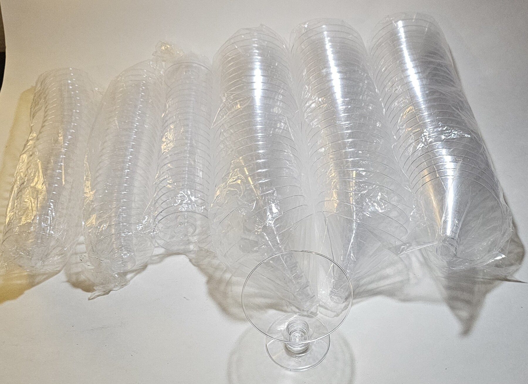 75 Clear Plastic Martini Glasses 6 Oz Disposable Cocktail Cups Party