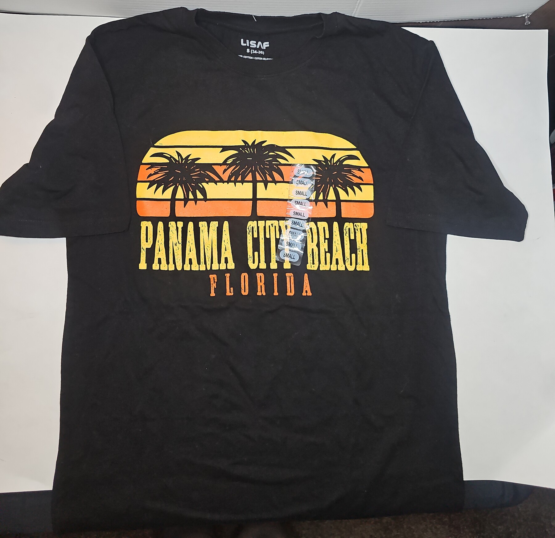 Panama City Florida T-Shirt Yellow Size Small Ch Short Sleeve On Gildan Tag New