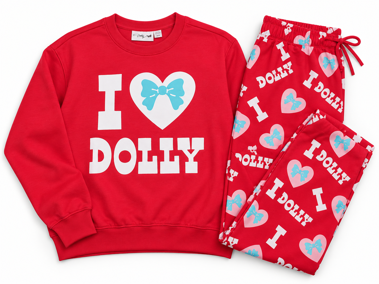 “I Love Dolly” Set -- Sweatshirt and Jogging Pants Size XXL