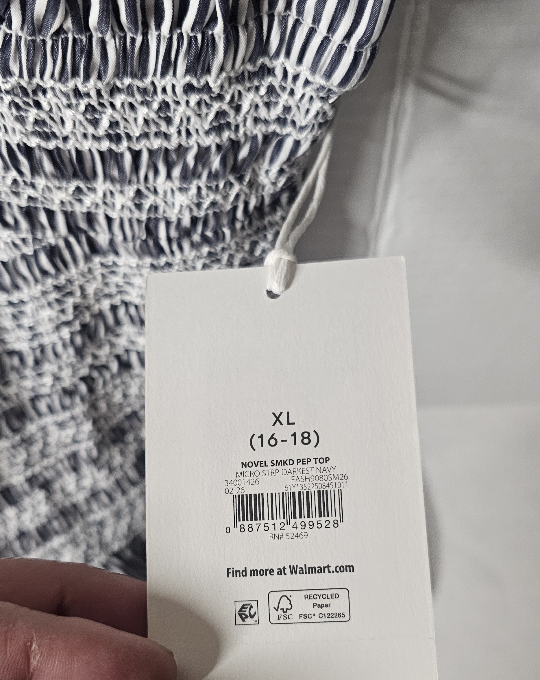 Size Xl (16-18) Free Assembly Women's Striped Cropped Top New