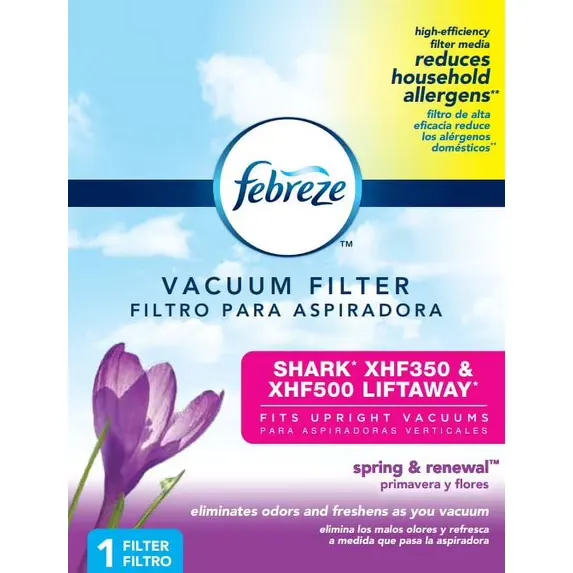 Febreze Vacuum Filter Shark XHF350 XHF500 Lift-Away Spring & Renewal Scent 2615