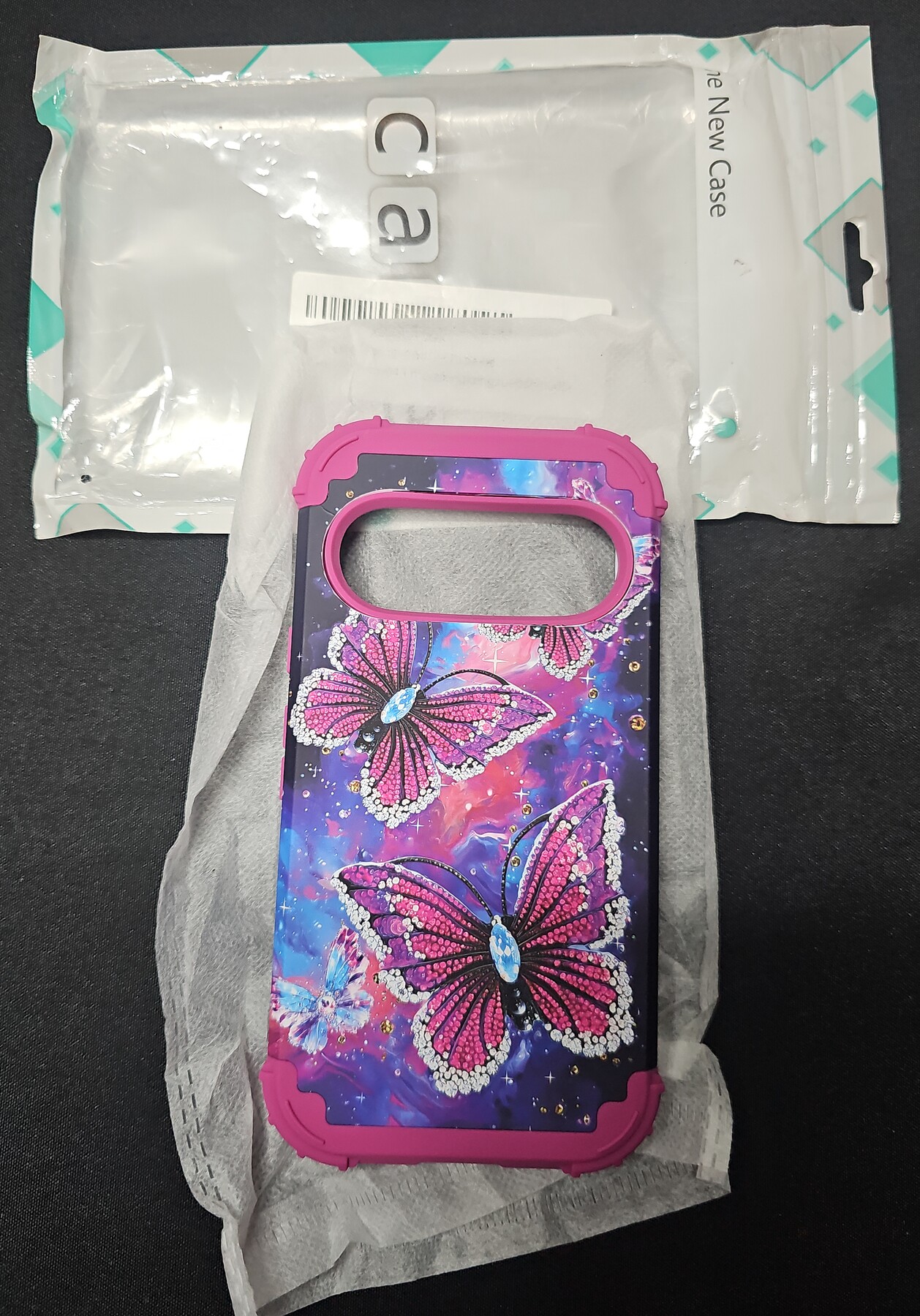 For Google Pixel 10/10 Pro Shockproof Case Purple Red Butterflies