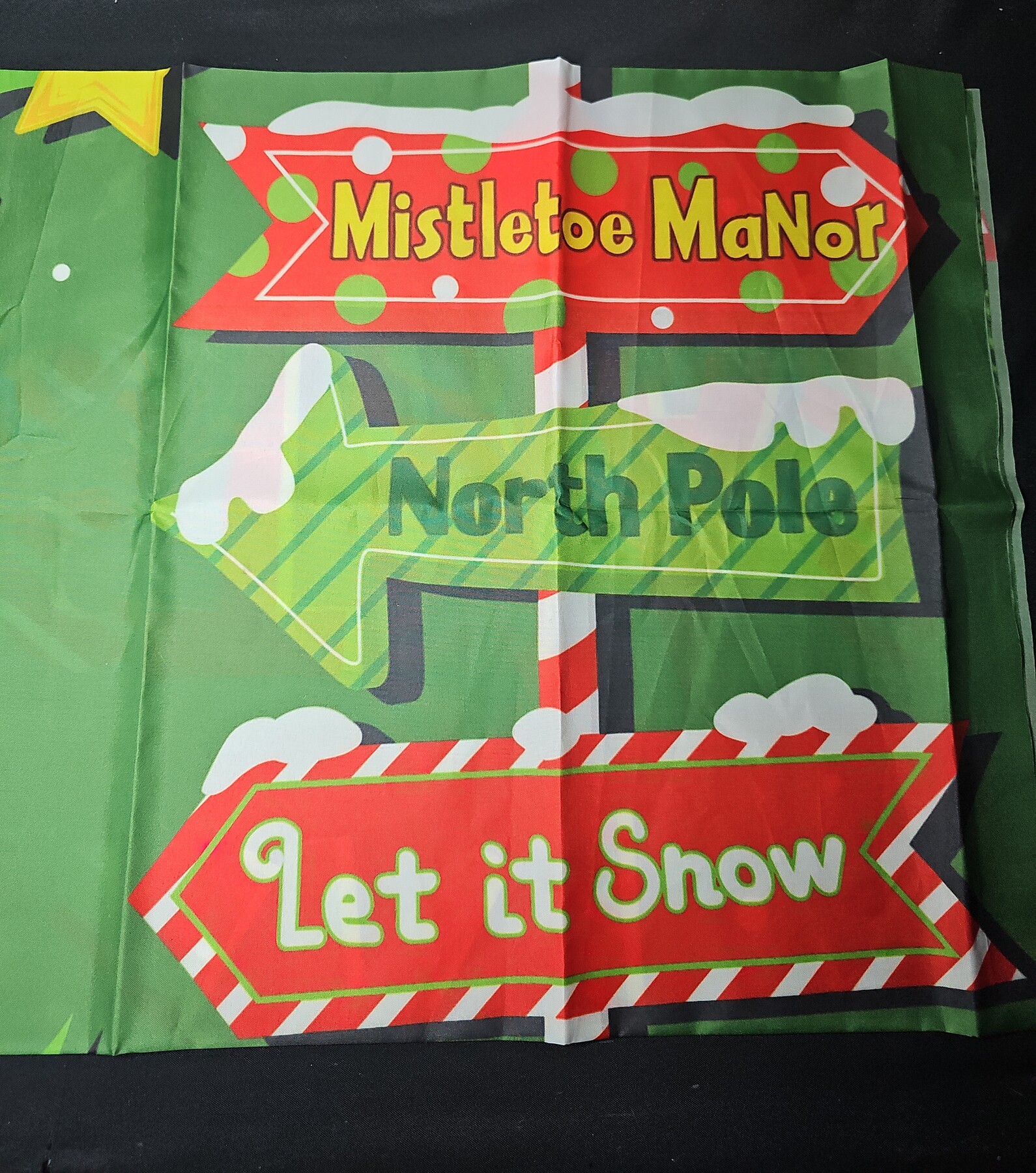 Merry Christmas Door Cover Banner Snowman Bear Xmas Party Backdrop