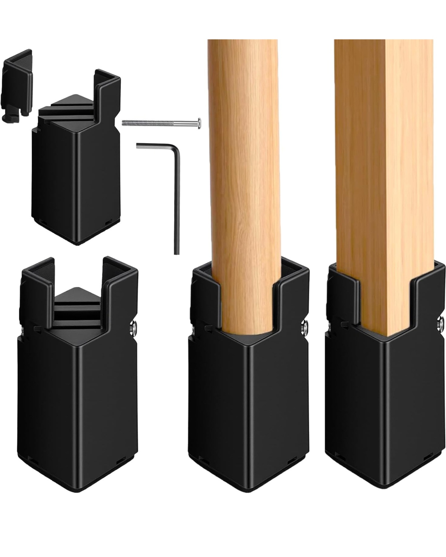 PercyEffie 4 Pack Adjustable Bed Risers Open Box
