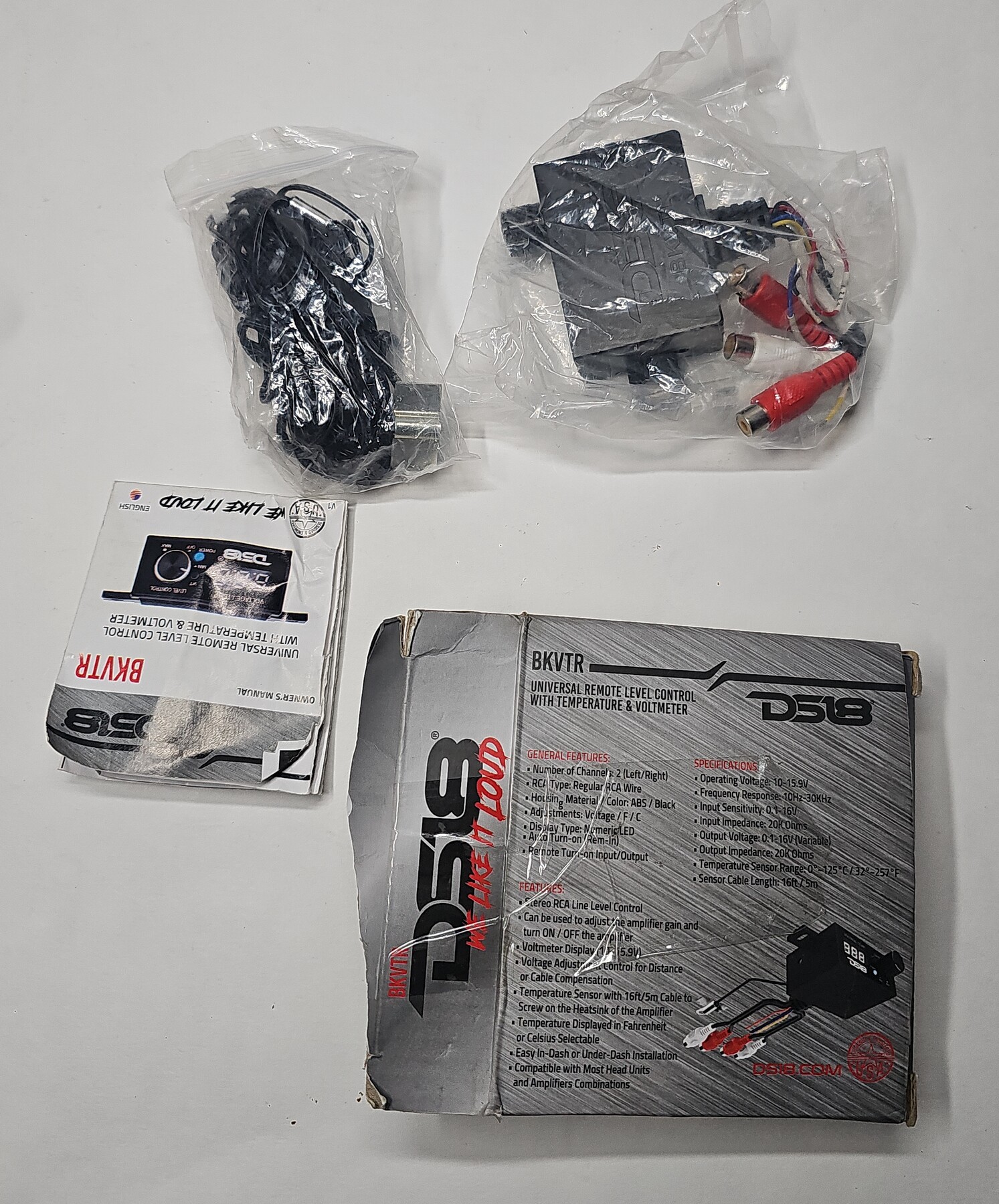 Universal Remote Level Control W/ Temperature & Voltmeter / Bkvtr DS18