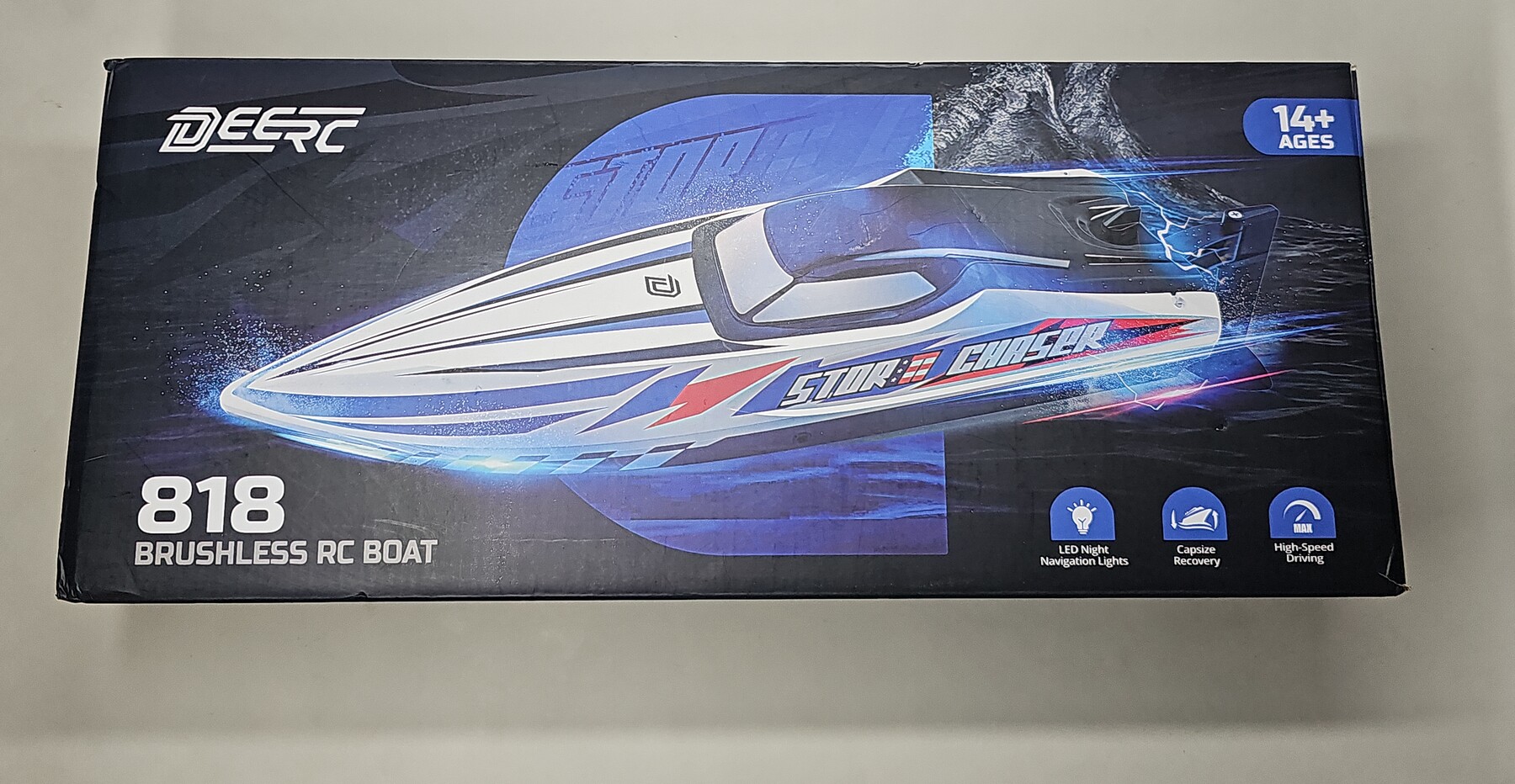 Deerc Brushless 35+Kph Rc Boat Hobby Grade Remote Control Racing Boat *Untested