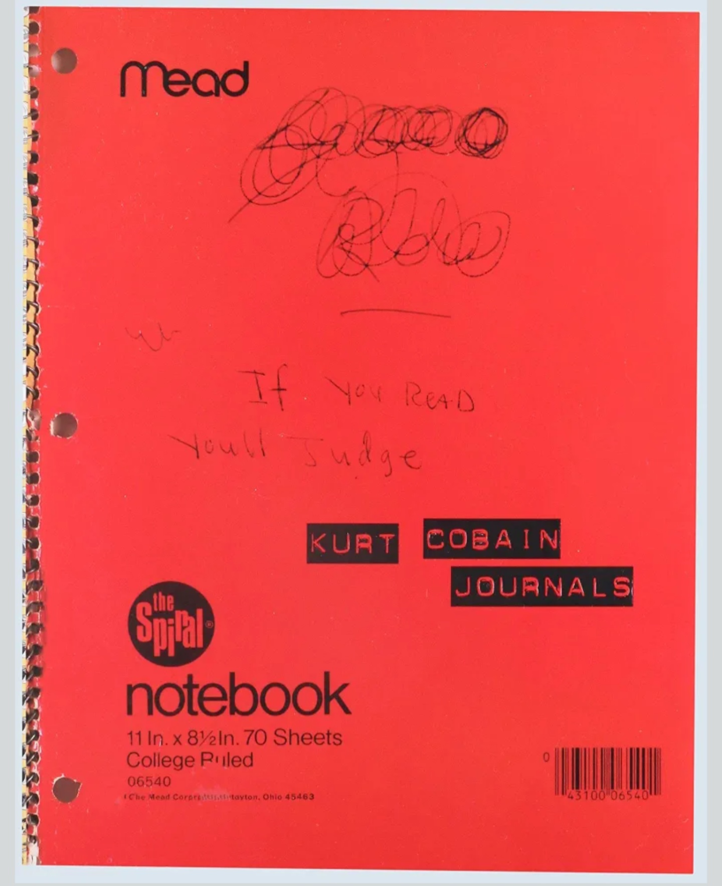 Kurt Cobain "Journals" – Authentic Grunge Icon Diary